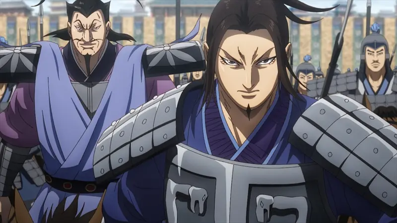 Ren Pei leads in army with determination in Kingdom Season 4.