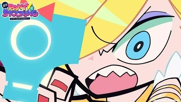 Character with angry expression in "New Panty & Stocking with Garterbelt".