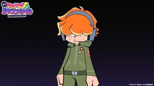  Character with orange hair in "New Panty & Stocking with Garterbelt".